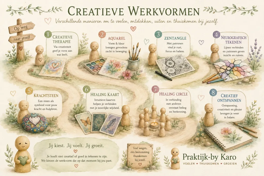 Route langs creatieve werkvormen bij Praktijk-by Karo