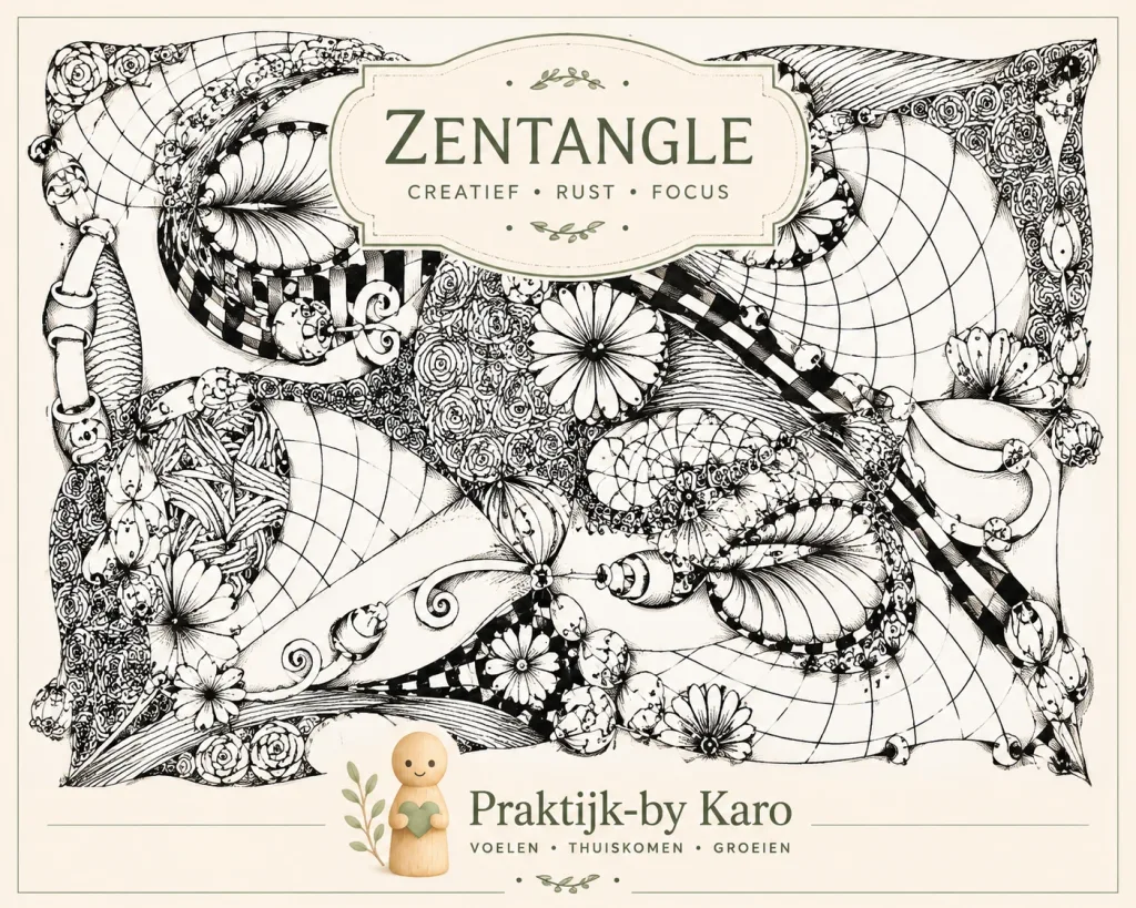 Zentangle =creatieve werkvorm - Praktijk-by Kar